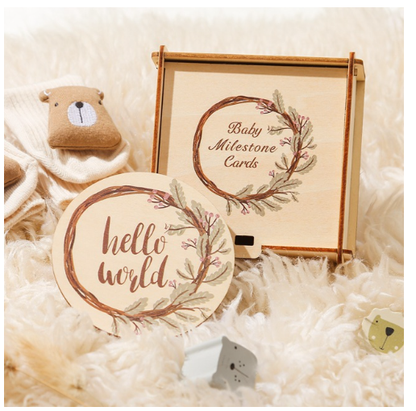 Eucalyptus Leaf Baby Milestone Cards Set (One Set)